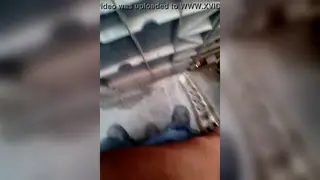 Guy Strokes Himself at the Desk During a Break