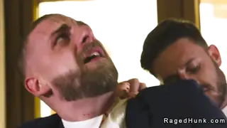 Muscular Studs Swap Blowjobs Before Bareback Anal in Vacant Property