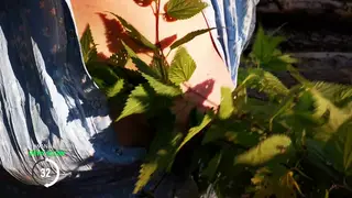 Busty European Coach Commands POV Wank Game Outdoors