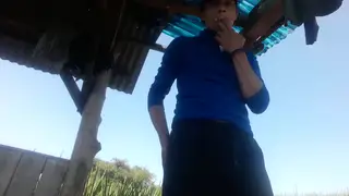 Asian Teens Share Double Penetration Outdoors with Pissing