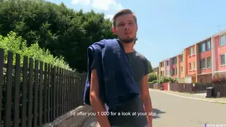 Muscular Czech Hunter Spanked and Rimmed Outdoors