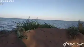 Teen Enjoys Early Morning Solo Session on Public Beach