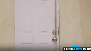 Petite Teen Gives POV Blowjob to Older Relative