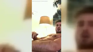Bearded Hairy Hunk Jerks Off to Cumshot on Webcam