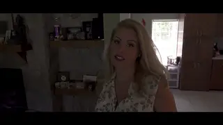 Curvy Blonde Stepmom Drains Her Stepson in POV