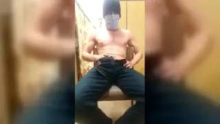 Solo Guy Strokes to Creampie Finish on Chair