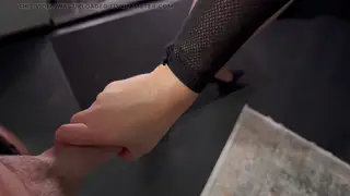 Wife Pegs Husband Hard on the Kitchen Counter