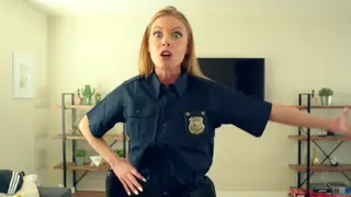 Asian Stepmom in Uniform Cuffs Stepson for Anal Play