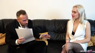 Blonde Euro Teen Takes Creampie in Casting Interview