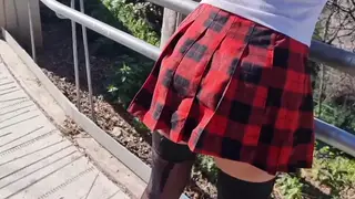 Curvy Amateur Squirts Hard While Toying Outdoors