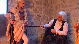 European Threesome Mixes Lesbian Play and Cosplay