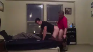 Interracial Car Salesmen Breed Bareback in Showroom