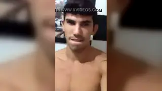 Tattooed Latino Teen Shows Off Muscular Body