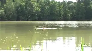 Older Man Dominates Busty Teen with Toys in the Woods