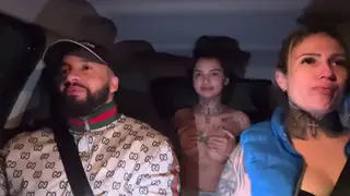 Petite Passenger Gets Eaten Out By Driver In Moving Car