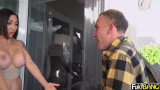 Busty MILF Takes Deep Throat And Hard Pounding