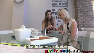 Girlfriends Share Oral Pleasure Over Lunch Break