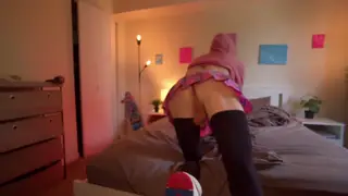 Blonde European Bear Masturbates to Cumshot on Camera
