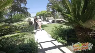 Busty Brunette Teen Takes Rough Face Fuck and Facial