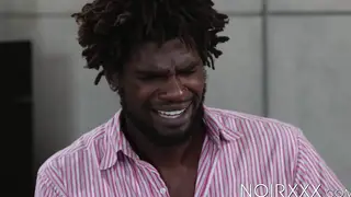 Hairy Black Hunk Takes BBC Deep in Interracial Coupling