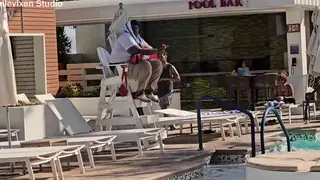 Older Man Spanks and Face-Fucks His Wife Outdoors