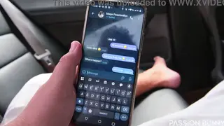 Petite Brunette Swallows Cum After Car Blowjob
