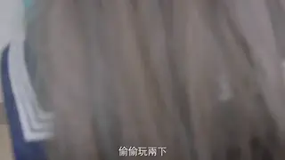 Mature Asian Teases Student on Train with Toys