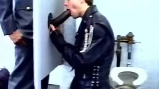 European Man Services a Massive Black Cock at a Gloryhole