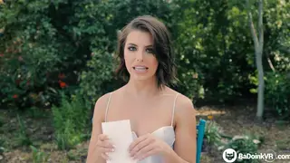 Brunette Newcomer Answers Questions During First Casting