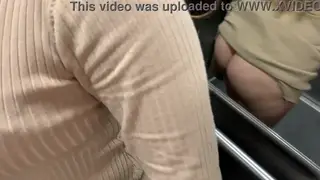 Curvy Neighbour Caught Riding in a Public Elevator