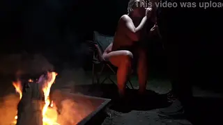Busty Girlfriend Gives Outdoor Blowjob During Camping Trip
