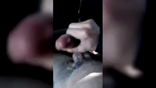 Muscular Guy Strokes to Cumshot on Public Bus