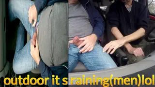 European Bloke Sucks Cock in Parked Car