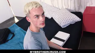 Muscular Stepbrother Guides Virgin Twink Through First Time POV