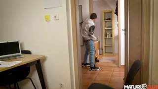 Busty Brunette MILF Dominates Private Lesson