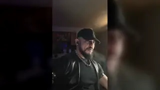 Inked Muscle Bear Works His Hole With Toys in Leather