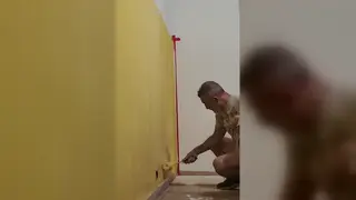Mature European Handyman Pleasures Himself At Desk