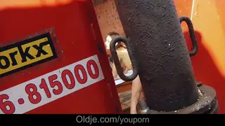 Older Man Gives Neighbor a Rough Doggystyle