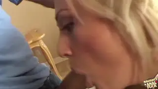 Petite Blonde Takes Three Cocks in a Rough Group Session