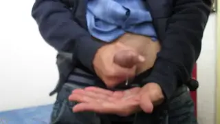 Amateur Guy Strokes Cock in Solo Masturbation