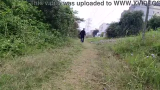 Redhead Flashes Petite Body in Public Park