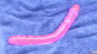 Brunette Takes Charge of Blonde with a Double-Ended Toy