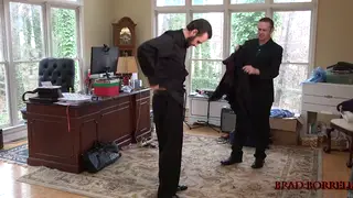 Smooth Twink Exposes Gape in Suit POV