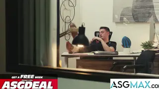 Tattooed Hunks Fuck Bareback in Office Compilation