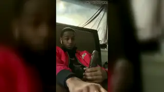 Ebony Hunk Unloads a Massive Cumshot on Webcam