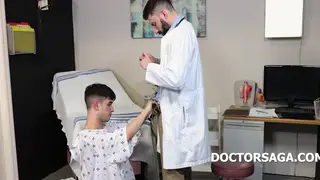 Mature Doctor Performs Anal Exam on Teen Twink Patient