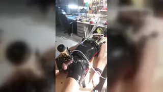 European Muscle Hunk Milked by Machine in Latex