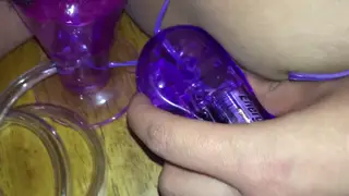 Hairy Teen Explores New Toy Until Grooling Wet