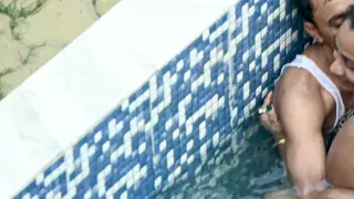 Indian MILF Shared in Poolside Gangbang at Wild Party