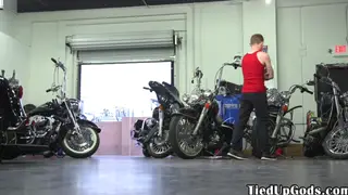 Muscular Dom Restrains Redhead Sub In Bondage Session